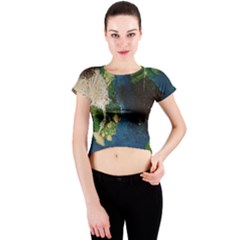 Avocado 3 Crew Neck Crop Top by bestdesignintheworld