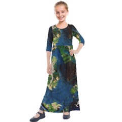 Avocado 3 Kids  Quarter Sleeve Maxi Dress