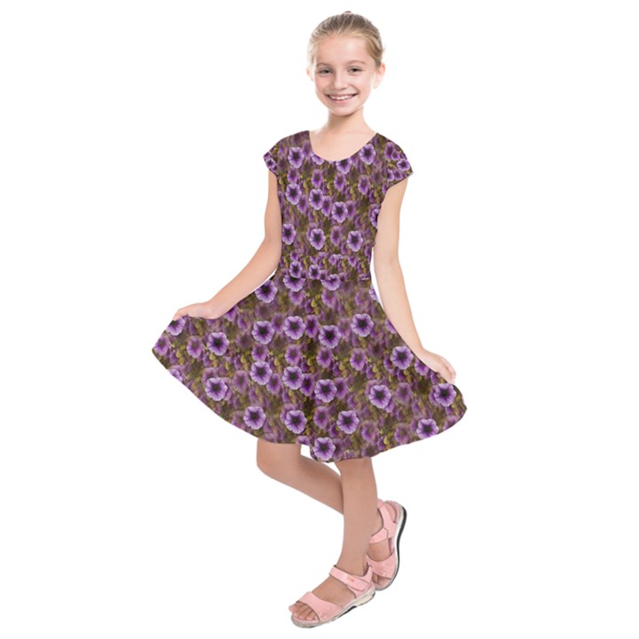 The Sky Is Not The Limit For A Floral Delight Kids  Short Sleeve Dress