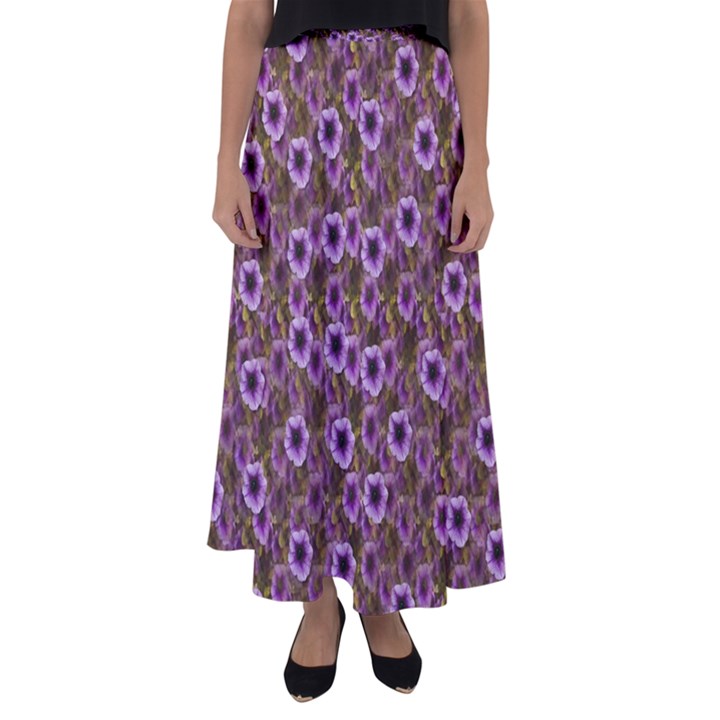 The Sky Is Not The Limit For A Floral Delight Flared Maxi Skirt