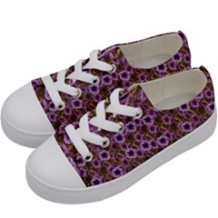 The Sky Is Not The Limit For A Floral Delight Kids  Low Top Canvas Sneakers by pepitasart