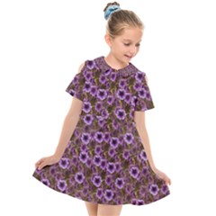 The Sky Is Not The Limit For A Floral Delight Kids  Short Sleeve Shirt Dress by pepitasart