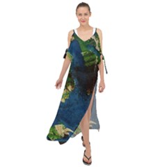 Avocado 3 Maxi Chiffon Cover Up Dress