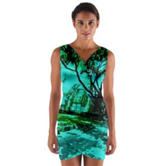 Hot Day In Dallas 50 Wrap Front Bodycon Dress by bestdesignintheworld