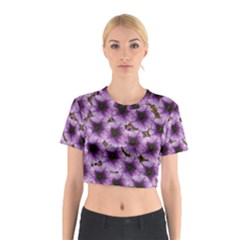 The Sky Is Not The Limit For Beautiful Big Flowers Cotton Crop Top by pepitasart