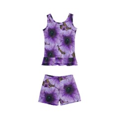 The Sky Is Not The Limit For Beautiful Big Flowers Kid s Boyleg Swimsuit by pepitasart