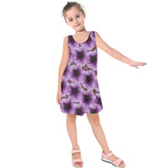 The Sky Is Not The Limit For Beautiful Big Flowers Kids  Sleeveless Dress by pepitasart