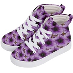 The Sky Is Not The Limit For Beautiful Big Flowers Kid s Hi-top Skate Sneakers by pepitasart