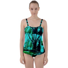 Hot Day In Dallas 50 Twist Front Tankini Set by bestdesignintheworld