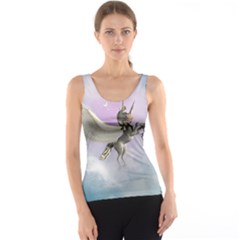 Cute Little Pegasus In The Sky, Cartoon Tank Top by FantasyWorld7