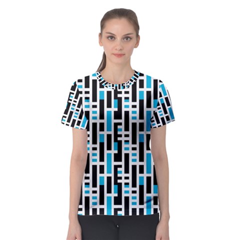 Linear Sequence Pattern Design Women s Sport Mesh Tee by dflcprintsclothing