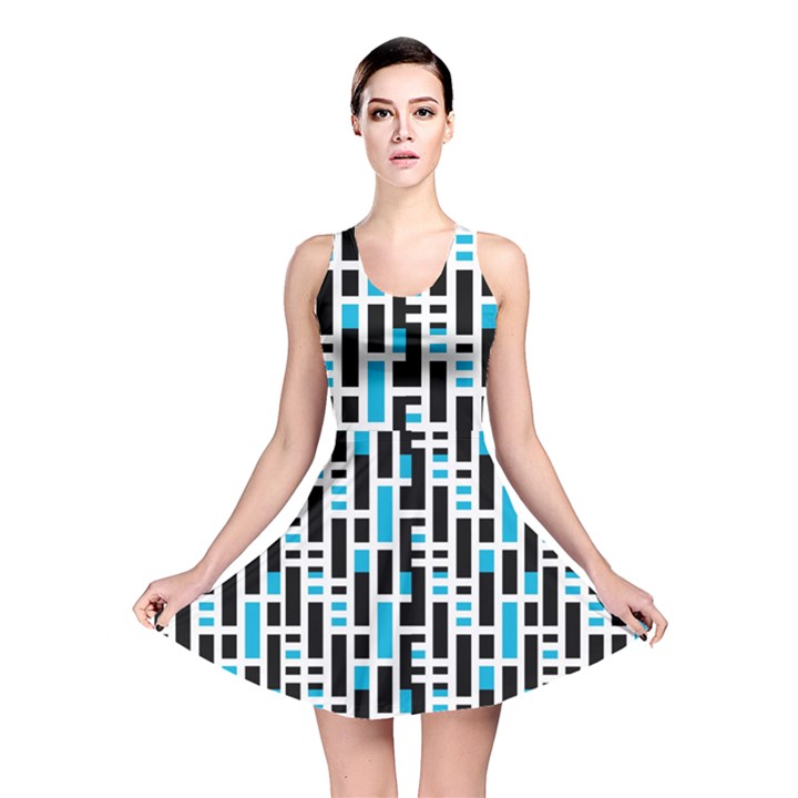 Linear Sequence Pattern Design Reversible Skater Dress