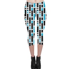 Linear Sequence Pattern Design Capri Leggings  by dflcprintsclothing