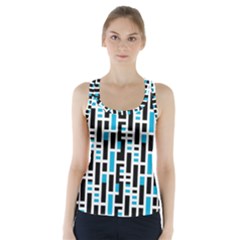 Linear Sequence Pattern Design Racer Back Sports Top