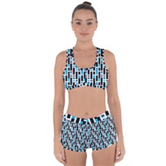 Linear Sequence Pattern Design Racerback Boyleg Bikini Set by dflcprintsclothing