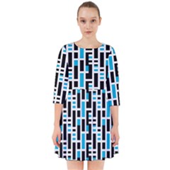 Linear Sequence Pattern Design Smock Dress by dflcprintsclothing