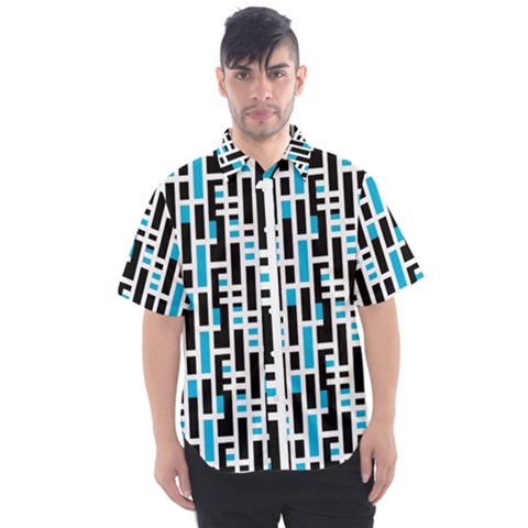 Linear Sequence Pattern Design Men s Short Sleeve Shirt by dflcprintsclothing