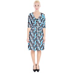 Linear Sequence Pattern Design Wrap Up Cocktail Dress by dflcprintsclothing