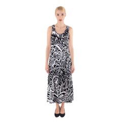 Maze Draw Sleeveless Maxi Dress