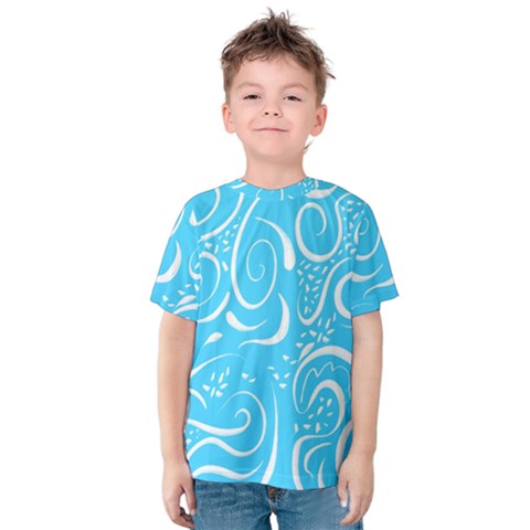 Scribble Reason Design Pattern Kids  Cotton Tee by Sapixe