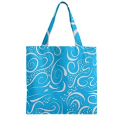 Scribble Reason Design Pattern Zipper Grocery Tote Bag by Sapixe