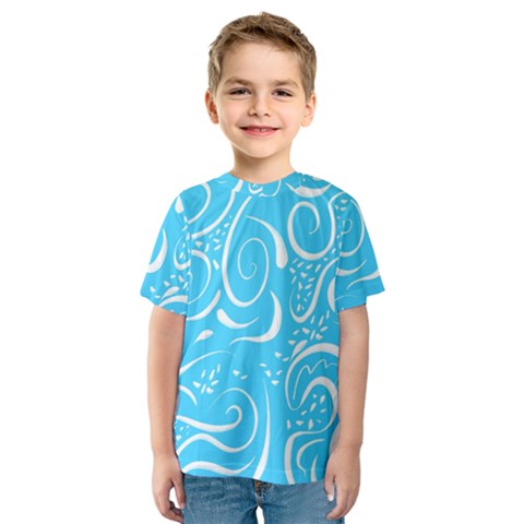 Scribble Reason Design Pattern Kids  Sport Mesh Tee by Sapixe