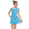 Scribble Reason Design Pattern Kids Cap Sleeve Dress View1