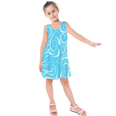 Scribble Reason Design Pattern Kids  Sleeveless Dress by Sapixe