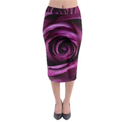 Plant Rose Flower Petals Nature Midi Pencil Skirt by Sapixe