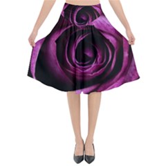 Plant Rose Flower Petals Nature Flared Midi Skirt by Sapixe