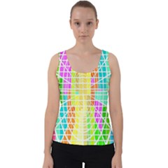 Abstract Squares Background Network Velvet Tank Top