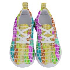 Abstract Squares Background Network Running Shoes