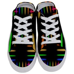 Neon Light Abstract Pattern Lines Half Slippers by Sapixe