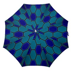 Hexagon Background Geometric Mosaic Straight Umbrellas by Sapixe