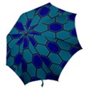 Hexagon Background Geometric Mosaic Hook Handle Umbrellas (Large) View2