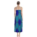 Hexagon Background Geometric Mosaic Button Up Chiffon Maxi Dress View2