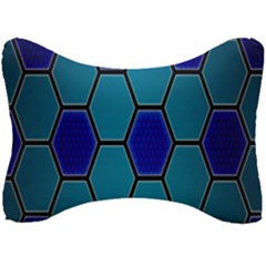 Hexagon Background Geometric Mosaic Seat Head Rest Cushion by Sapixe