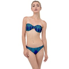 Hexagon Background Geometric Mosaic Classic Bandeau Bikini Set by Sapixe