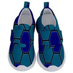 Hexagon Background Geometric Mosaic Velcro Strap Shoes by Sapixe