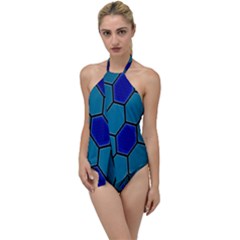 Hexagon Background Geometric Mosaic Go With The Flow One Piece Swimsuit