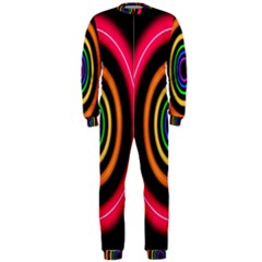 Neon Light Abstract Pattern Lines Onepiece Jumpsuit (men)  by Sapixe