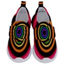 Neon Light Abstract Pattern Lines Velcro Strap Shoes View1