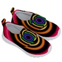 Neon Light Abstract Pattern Lines Velcro Strap Shoes View3