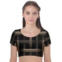 Metal Pattern Background Texture Velvet Short Sleeve Crop Top  View1