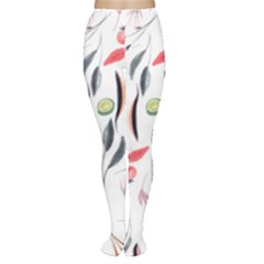 Watercolor Tablecloth Fabric Design Tights by Sapixe