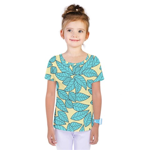 Leaves Dried Leaves Stamping Kids  One Piece Tee by Sapixe