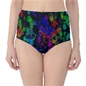 Rainbow Pattern Geometric Texture Classic High-Waist Bikini Bottoms View1