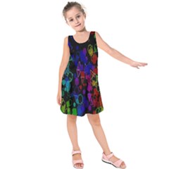 Rainbow Pattern Geometric Texture Kids  Sleeveless Dress by Sapixe