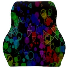 Rainbow Pattern Geometric Texture Car Seat Velour Cushion 