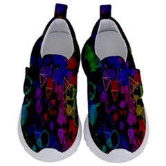 Rainbow Pattern Geometric Texture Velcro Strap Shoes